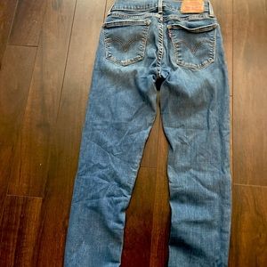 Levi’s 710 super skinny jeans, blue denim,